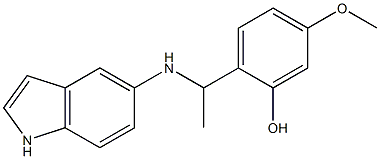 2-[1-(1H-indol-5-ylamino)ethyl]-5-methoxyphenol Structure