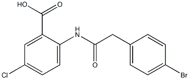 2-[2-(4-bromophenyl)acetamido]-5-chlorobenzoic acid Structure