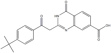 2-[2-(4-tert-butylphenyl)-2-oxoethyl]-4-oxo-3,4-dihydroquinazoline-7-carboxylic acid Struktur