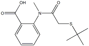 2-[2-(tert-butylsulfanyl)-N-methylacetamido]benzoic acid Structure