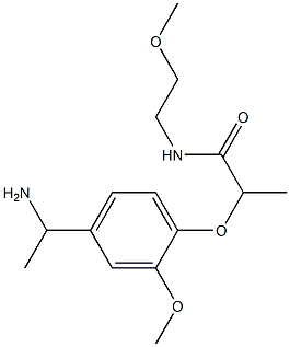  2-[4-(1-aminoethyl)-2-methoxyphenoxy]-N-(2-methoxyethyl)propanamide