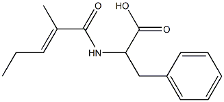 2-{[(2E)-2-methylpent-2-enoyl]amino}-3-phenylpropanoic acid|