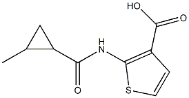 2-{[(2-methylcyclopropyl)carbonyl]amino}thiophene-3-carboxylic acid Struktur