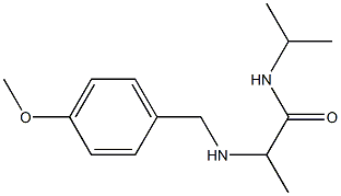 2-{[(4-methoxyphenyl)methyl]amino}-N-(propan-2-yl)propanamide Struktur