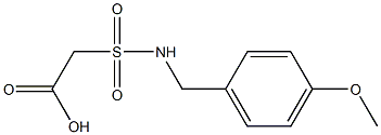 2-{[(4-methoxyphenyl)methyl]sulfamoyl}acetic acid Struktur