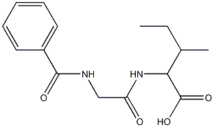 2-{[(benzoylamino)acetyl]amino}-3-methylpentanoic acid 结构式