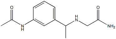 2-{[1-(3-acetamidophenyl)ethyl]amino}acetamide 化学構造式