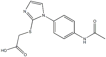 2-{[1-(4-acetamidophenyl)-1H-imidazol-2-yl]sulfanyl}acetic acid Struktur