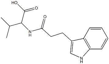 2-{[3-(1H-indol-3-yl)propanoyl]amino}-3-methylbutanoic acid Structure