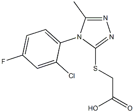 2-{[4-(2-chloro-4-fluorophenyl)-5-methyl-4H-1,2,4-triazol-3-yl]sulfanyl}acetic acid|