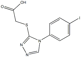 2-{[4-(4-iodophenyl)-4H-1,2,4-triazol-3-yl]sulfanyl}acetic acid Struktur