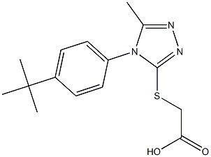 2-{[4-(4-tert-butylphenyl)-5-methyl-4H-1,2,4-triazol-3-yl]sulfanyl}acetic acid Structure