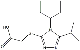 2-{[4-(pentan-3-yl)-5-(propan-2-yl)-4H-1,2,4-triazol-3-yl]sulfanyl}acetic acid Struktur