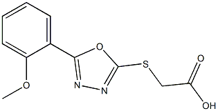 2-{[5-(2-methoxyphenyl)-1,3,4-oxadiazol-2-yl]sulfanyl}acetic acid Struktur