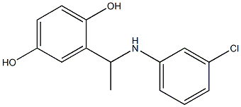 2-{1-[(3-chlorophenyl)amino]ethyl}benzene-1,4-diol,,结构式