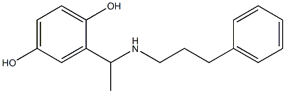 2-{1-[(3-phenylpropyl)amino]ethyl}benzene-1,4-diol Structure