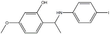 2-{1-[(4-iodophenyl)amino]ethyl}-5-methoxyphenol Struktur