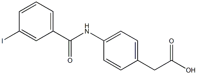 2-{4-[(3-iodobenzene)amido]phenyl}acetic acid 结构式