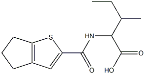 2-{4H,5H,6H-cyclopenta[b]thiophen-2-ylformamido}-3-methylpentanoic acid 结构式