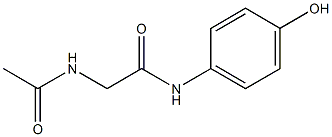 2-acetamido-N-(4-hydroxyphenyl)acetamide Struktur