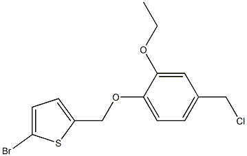 2-bromo-5-[4-(chloromethyl)-2-ethoxyphenoxymethyl]thiophene