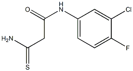 2-carbamothioyl-N-(3-chloro-4-fluorophenyl)acetamide Struktur