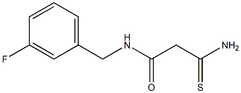 2-carbamothioyl-N-[(3-fluorophenyl)methyl]acetamide Struktur