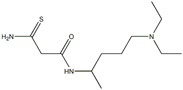 2-carbamothioyl-N-[5-(diethylamino)pentan-2-yl]acetamide Struktur
