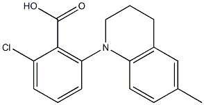 2-chloro-6-(6-methyl-1,2,3,4-tetrahydroquinolin-1-yl)benzoic acid Structure