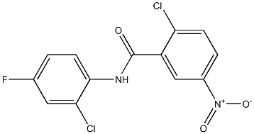  2-chloro-N-(2-chloro-4-fluorophenyl)-5-nitrobenzamide