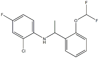 2-chloro-N-{1-[2-(difluoromethoxy)phenyl]ethyl}-4-fluoroaniline,,结构式