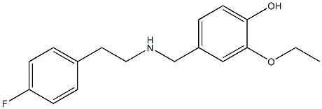 2-ethoxy-4-({[2-(4-fluorophenyl)ethyl]amino}methyl)phenol,,结构式