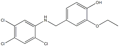 2-ethoxy-4-{[(2,4,5-trichlorophenyl)amino]methyl}phenol Struktur