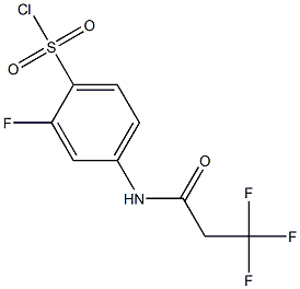 2-fluoro-4-(3,3,3-trifluoropropanamido)benzene-1-sulfonyl chloride Structure