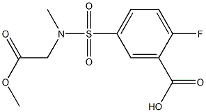 2-fluoro-5-[(2-methoxy-2-oxoethyl)(methyl)sulfamoyl]benzoic acid Structure