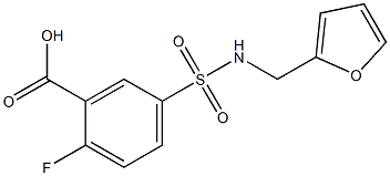 2-fluoro-5-[(furan-2-ylmethyl)sulfamoyl]benzoic acid Struktur