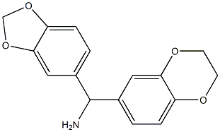 2H-1,3-benzodioxol-5-yl(2,3-dihydro-1,4-benzodioxin-6-yl)methanamine Structure