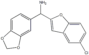 2H-1,3-benzodioxol-5-yl(5-chloro-1-benzofuran-2-yl)methanamine Structure