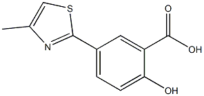 2-hydroxy-5-(4-methyl-1,3-thiazol-2-yl)benzoic acid Structure