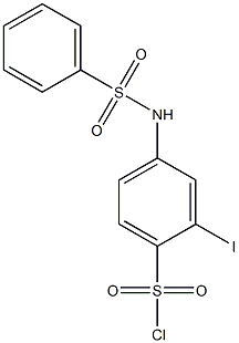 2-iodo-4-[(phenylsulfonyl)amino]benzenesulfonyl chloride 结构式