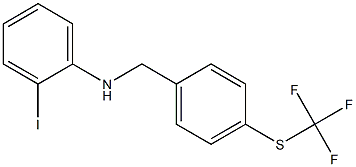2-iodo-N-({4-[(trifluoromethyl)sulfanyl]phenyl}methyl)aniline
