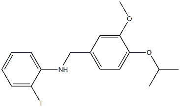 2-iodo-N-{[3-methoxy-4-(propan-2-yloxy)phenyl]methyl}aniline