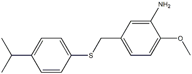 2-methoxy-5-({[4-(propan-2-yl)phenyl]sulfanyl}methyl)aniline Structure