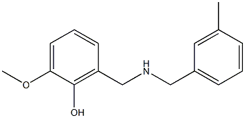 2-methoxy-6-({[(3-methylphenyl)methyl]amino}methyl)phenol Struktur