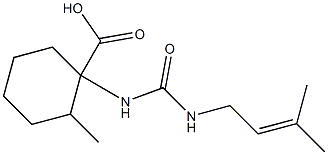  2-methyl-1-{[(3-methylbut-2-en-1-yl)carbamoyl]amino}cyclohexane-1-carboxylic acid