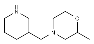 2-methyl-4-(piperidin-3-ylmethyl)morpholine Structure