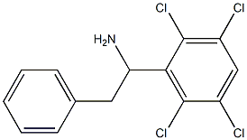 2-phenyl-1-(2,3,5,6-tetrachlorophenyl)ethan-1-amine Struktur