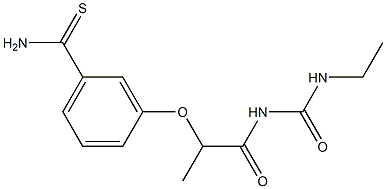 3-({1-[(ethylcarbamoyl)amino]-1-oxopropan-2-yl}oxy)benzene-1-carbothioamide 化学構造式