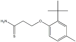 3-(2-tert-butyl-4-methylphenoxy)propanethioamide Struktur
