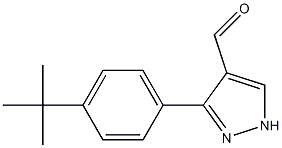 3-(4-tert-butylphenyl)-1H-pyrazole-4-carbaldehyde Struktur